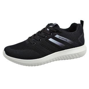 回力女鞋秋季新款运动鞋潮 韩版时尚平底百搭黑色女士织布跑步鞋