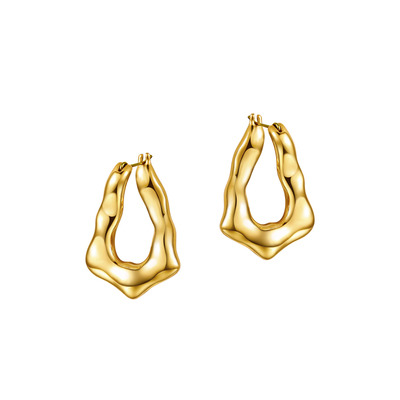 TIDONA金色错位耳环悦己系列