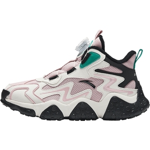 安踏儿童鞋女童二棉鞋冬季新款加绒保暖防滑耐磨大童旋转扣运动鞋