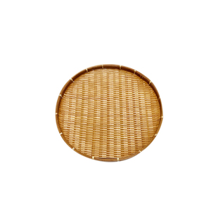 手工竹编制品竹筛竹篮子收纳筐水果篮子点心托盘农家用编织圆簸箕