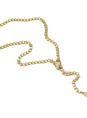 金属多戴法女蛇头项链毛衣链