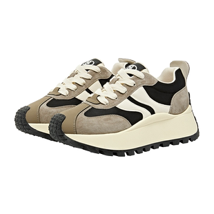 哈森德训鞋女款2026新款夏季百搭休闲增高厚底小个子得训鞋女鞋子