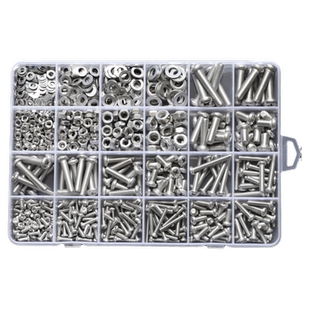 304不锈钢螺母螺帽垫片自攻螺丝钉子十字圆头螺丝套装M2M3M4M5M6