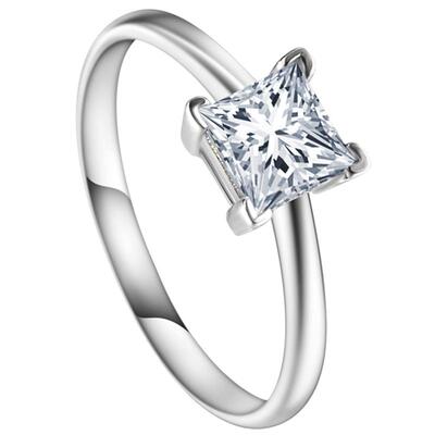 igi证书公主方形cvd培育钻石戒指
