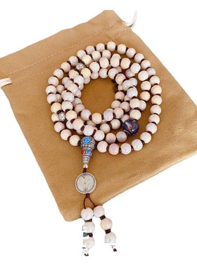 香灰瓷多圈佛珠108颗白瓷转y事y