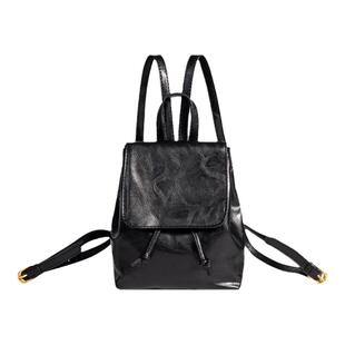 BM包包双肩包女2026新款小众高级感日常通勤百搭复古美式黑色皮包