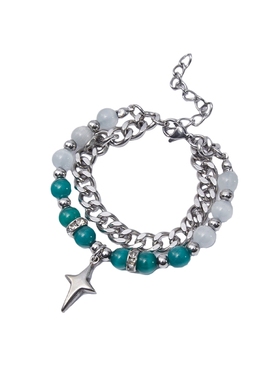 原创设计欧美猫眼石双层手链男女