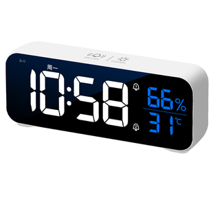 充电闹钟学生专用起床神器智能2026新款摆台式led大数字电子时钟
