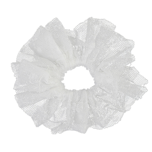 博主同款波点蕾丝头纱大肠发圈女高级氛围感大号头花超仙气质发饰