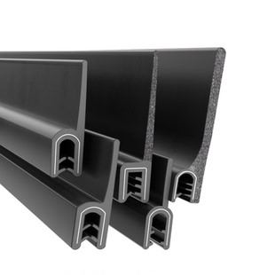 U型密封条自加紧带翅橡胶条玻璃保护包边胶条F型卡胶条异型密封条