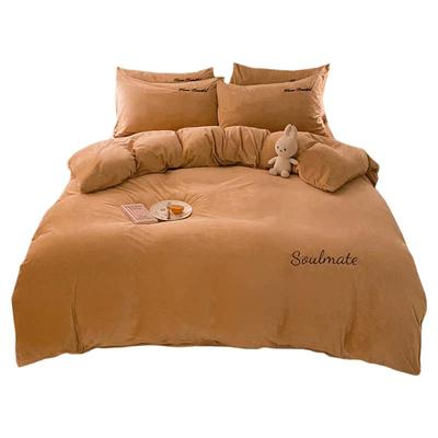 水晶绒四件套冬季保暖床笠款