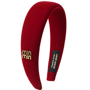 复古新年宽边丝绒红色发箍女2026新款高级感冬高颅顶头箍发卡头饰