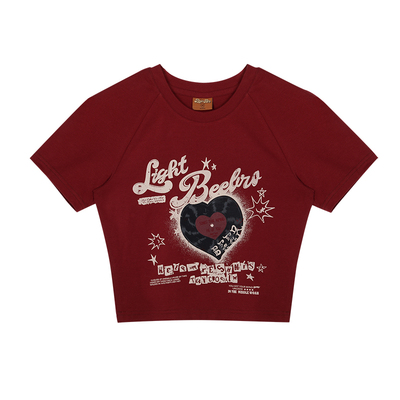 情人节薄款复古短袖美式