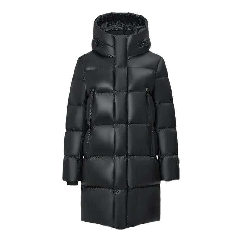 雪中飞黑金鹅绒服男女同款加厚冬