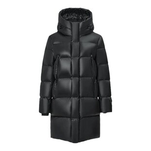 雪中飞黑金鹅绒服2025新款中长款男女同款极寒加厚羽绒服保暖外套