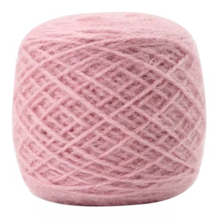 松鼠绒毛线团中粗松鼠纱手工编织帽子围巾宝宝毛线亮丝马海线外套