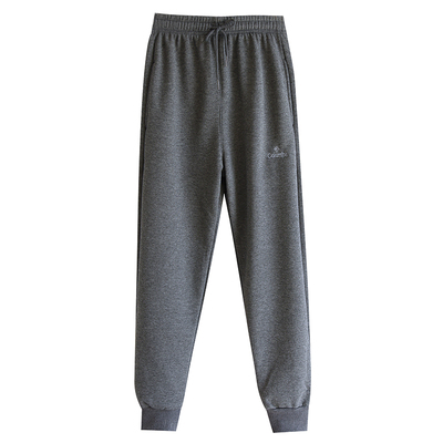 秋冬男卫裤全棉加绒加厚束脚口裤