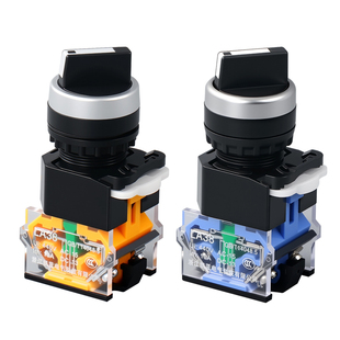 选择开关短柄LA38-11X2 20X3旋钮开关二档三档按钮转换开关22mm