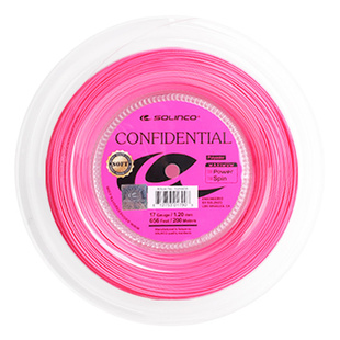 Solinco索林科Confidential Soft网球线霓虹粉色五角聚酯硬线耐打