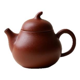 里作 紫砂朱泥小茄瓜壶高端功夫茶具茶壶家用过滤单个禅意泡茶器