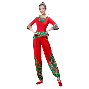 秧歌服演出服女2025年新款古典扇子舞服装民族风广场舞蹈套装成人