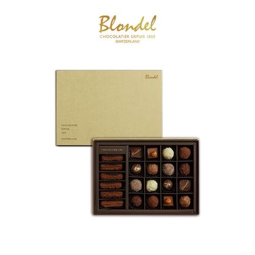 【七夕礼物】Blondel布隆德松露形巧克力尊享礼盒22颗送女友礼物