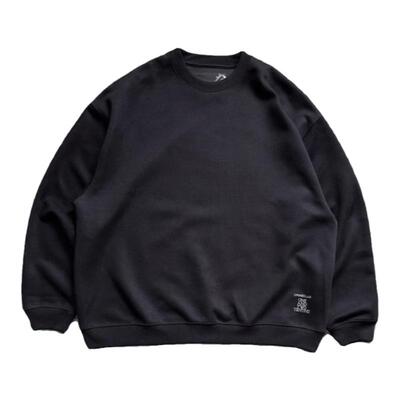 Gnomes lab 23AW 纯色刺绣标语混纺面料基础套头圆领卫衣宽松廓形