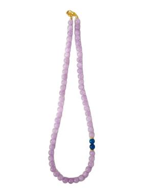 薰衣草紫水晶蓝磷灰项链礼物通勤