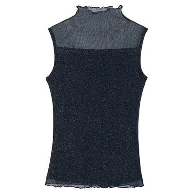 秋季长袖网纱T恤薄款纱衣