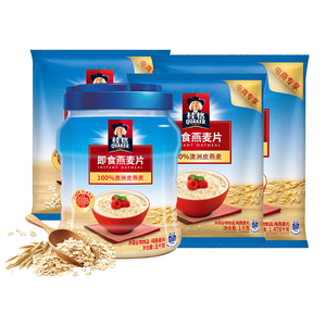 桂格即食燕麦片免煮营养代餐早餐