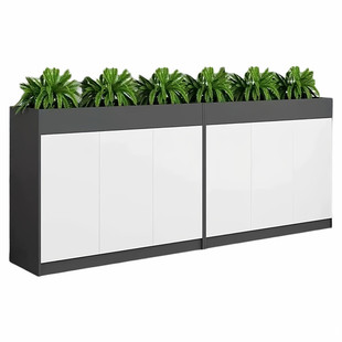 办公室隔断柜花槽柜桌边侧柜矮柜文件柜车间半高围栏遮挡柜屏风柜