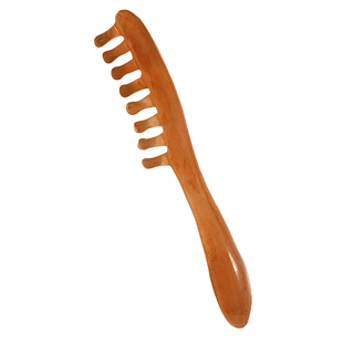 头部按摩梳子女经络疏通点穴拨筋棒大齿梳便携头皮养生刮痧宽齿梳