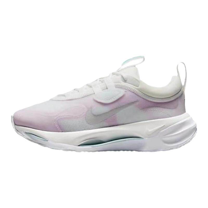 Nike透气女子系带白粉休闲鞋