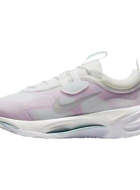Nike透气女子系带白粉休闲鞋