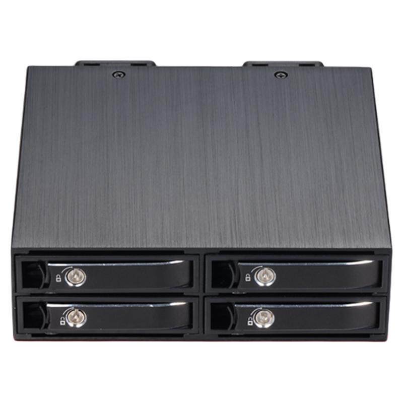 Unestech 四盘2.5寸SATA/SAS光驱位硬盘抽取盒SFF-8643双风扇带锁