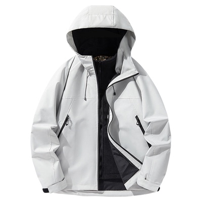 稻草人冲锋衣男2025新款秋冬季三合一可拆卸防风防水外套女士户外