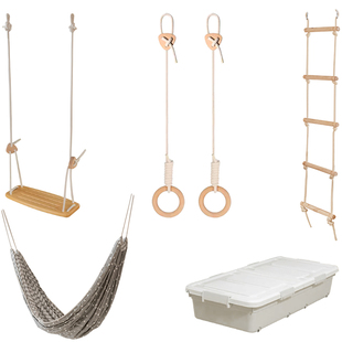 玩梦超人 玩乐收纳配件秋千吊环吊床绳梯床底收纳箱带轮储物神器