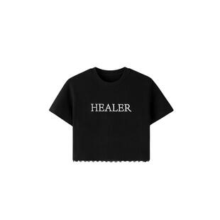 ochirly欧时力 棉麻刺绣短袖T恤女短上衣宽松休闲2025春季新品