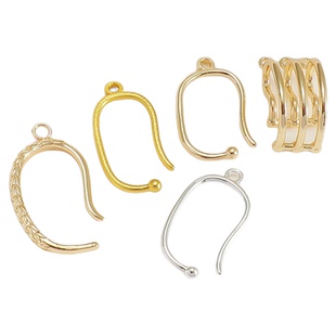 14k包金保色无痛耳挂无耳洞耳夹女耳骨夹diy饰品配件耳饰材料