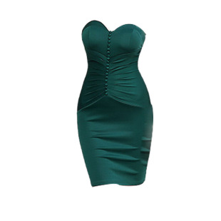 年会抹胸晚礼服女小个子晚宴宴会性感夜店气质优雅名媛短款连衣裙