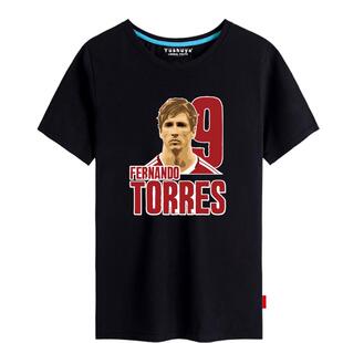 托雷斯退役纪念t恤短袖男女足球运动半截袖休闲球迷服球衣服体恤