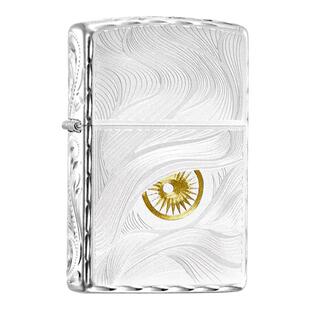 zippo打火机镀银秋水含睛官方正品刻字男士生日情人节礼物送男友