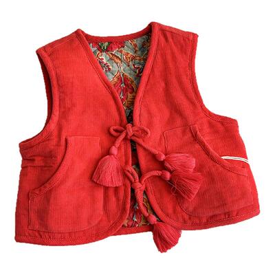 3件5折 印度 YOBABYONLINE FW25儿童双面穿灯芯绒马甲