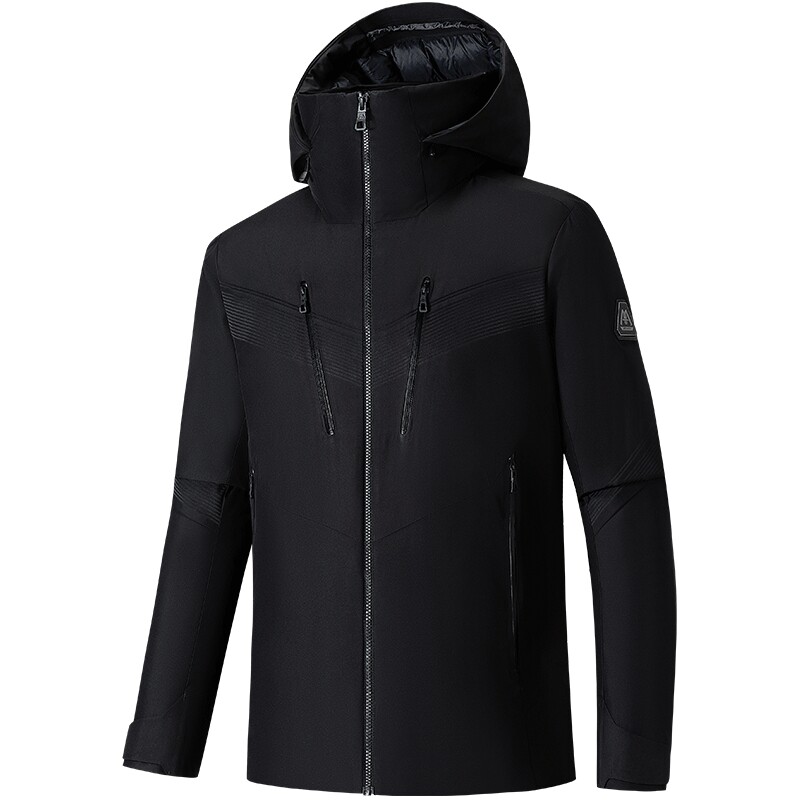 安踏冠军户外滑雪开山85鸭绒羽绒服男士防风透湿外套152540921