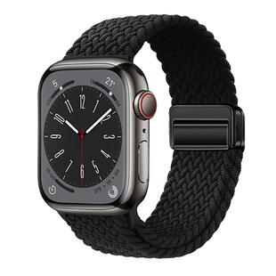 适用applewatch11表带苹果手表iwatch10弹力尼龙编织磁吸回环运动S9/8夏季7透气6男腕表腕带高级感时尚se新款
