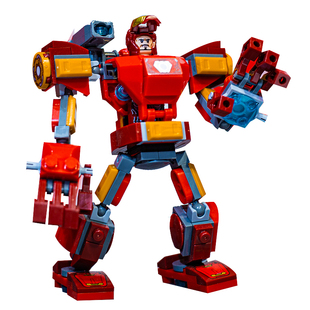 中国积木MOC钢铁侠机甲斯塔克76140 16897复仇者联盟积木MK85人仔