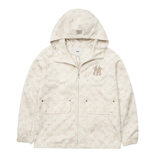 MLB正品男装女装新款户外梭织连帽夹克日常通勤运动服3AWJM0554