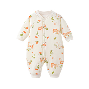 60克夹棉连体衣哈衣爬服外出棉服