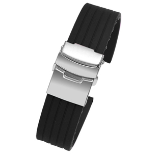 橡胶手表带适配天梭浪琴精工西铁城卡西欧华为手表链快拆设计