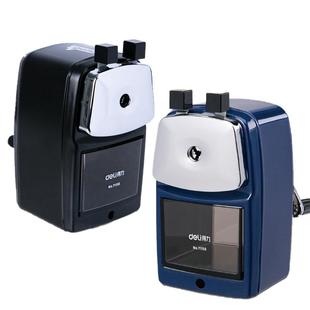 得力削笔器耐用手摇式卷笔刀71156金属转笔刀削笔刀粗细可调小学生专用铅笔刀削器削笔机手动儿童剥刨笔刀